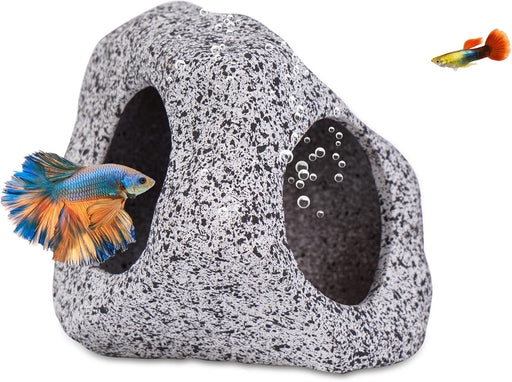 Betta Fish Tank Rock Cave Decor Aquarium Accessories, Medium