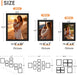 Picture Frames Set of 10, Including 8x10, 5x7, 4x6 Black Frame
