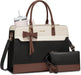 Laptop Tote Bag for Women,Leather Work Bag, Waterproof Business Teacher Bag,Large Computer Handbag Purse Briefcase,Offic