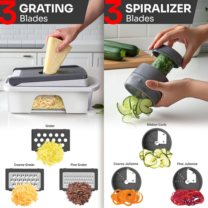 Pro-Series All-in-One, 12 Blade Mandoline Slicer for Kitchen
