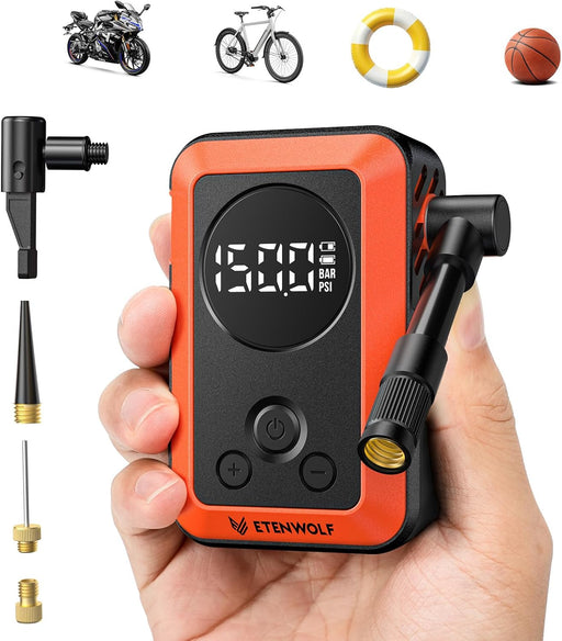 S0 Mini Bike Pump, 20s Fast Inflate Bicycle Pump with Gauge