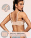 Womens Jelly Bras Wireless Deep V Bralette Comfy Push Up Tshirt Bras