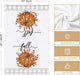 Orange Pumpkin Leaves Fall Kitchen Towels Set of 2 18x26 Inch
