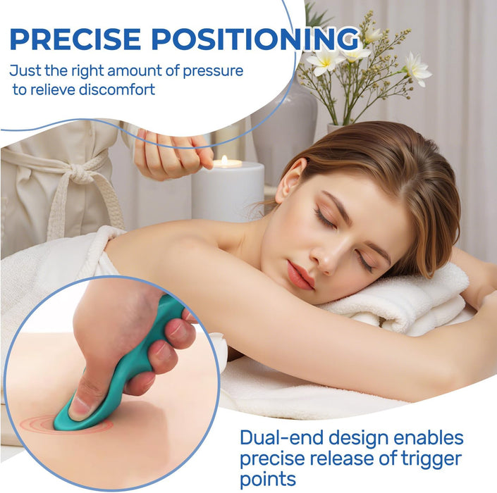 3PCS Thumb Saver Massage Tools,Manual Deep Tissue Massage,Set Include 1 Green Thumb Protector Tool & 1 Trigger Point Pressure Massager & 3-Legged Massage Knobs (3 Pcs)