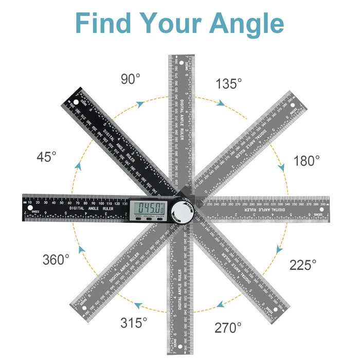 Digital Protractor Angle Finder, 7-Inch Angle Finder & Angle Measuring Tool