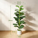 2Pack Artificial Fiddle Leaf Fig Tree, 35" Faux Ficus Lyrata Plant with Pot, Floor Plant Outdoor Artificial Plant, Suitable for Living Room, Office, Bedroom Decor
