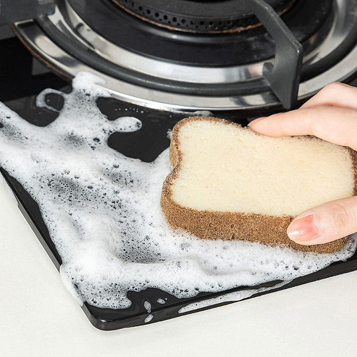 1Pc Multifunction Scrub Sponges, Toast Shape Dish-Washing, Magical Deep Cleaning Thickened Scrubber, Cute Sandwich Sponge, Pots Dishes Gadget Accessories for Household Kitchen