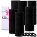 120PCS Black Hair Ties for Thick Hair – Seamless No Damage Elastic Ponytail Holders, Black Hair Band,Bulk Nylon Hair Ela