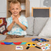 Wooden Shape Puzzle, 36 Blocks & 60 Cards, Montessori Toy for Kids 3+
