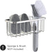 NeverRust Deluxe Kitchen & Bathroom Sink Sponge Holder Organizer with Adhesive Mount - Additional Suction Cup Included – Sponge & Brush NOT Included – 7.4 x 3.3 x 2.75 Inch