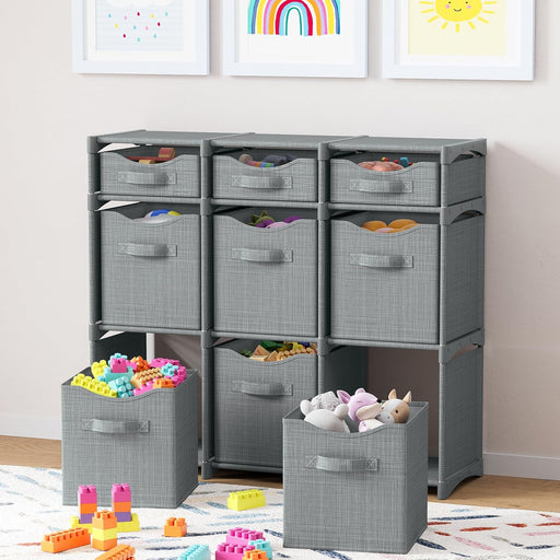 Cube Storage Organizer with Storage Bins Included - The Perfect Closet Organizers and Storage Solution. Includes 9 Stora