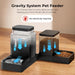 Automatic Cat Feeder, Gravity Cat Food Dispenser, 0.8Gal x 2, Black