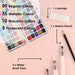 Watercolor Paint Set of 100 Color with Brush Pens