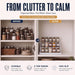 3-Tier Expandable Spice Rack Organizer for Cabinet, White/Grey