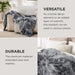 Faux Fur Fluffy Fleece Sherpa Blanket Couch Throw Grey 50"x60"