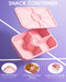 4 Pcs Bento Snack Box Containers, 4 Compartment Divided Stackable Food Storage Containers with Lids, Meal Prep Lunch Con