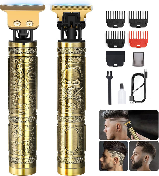 Professional Hair Trimmer for Men, Cordless Rechargeable Beard Trimmer Hair Clippers for Men, Metal Body Cutting Groomin
