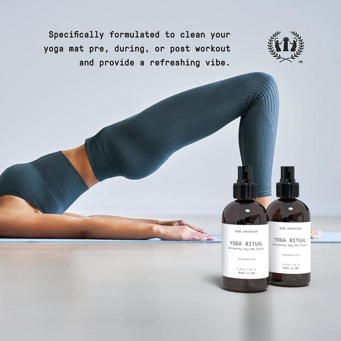 Yoga Ritual - Aromatic and Refreshing Yoga Mat Cleaner, 8 oz, Infused with Essential Oils - Eucalyptus Mint