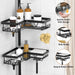 Corner Shower Caddy Tension Pole, Large Capacity Bathroom Organizer