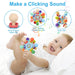 Baby Montessori Sensory Teething Toy 0-6 6-12 Months, Teether Ball & Rattle