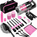 17pcs Car Cleaning Kit, Pink Car Interior Detailing Kit with High Power Handheld Vacuum, Detailing Brush Set, Windshield Cleaner, Cleaning Gel, Complete Auto Accessories for Women Gift