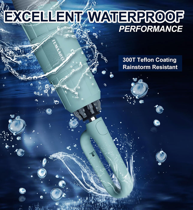 Inverted Umbrella with Auto Open Close Windproof Compact Travel