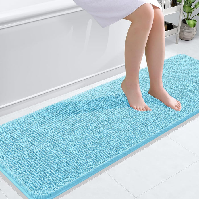 Bathroom Rugs 30X20, Extra Soft Absorbent Chenille Bath Rugs, Rubber Backing Quick Dry, Machine Washable Bath Mats for Bathroom Floor, Tub and Shower, Home Decor Accessories, Grey
