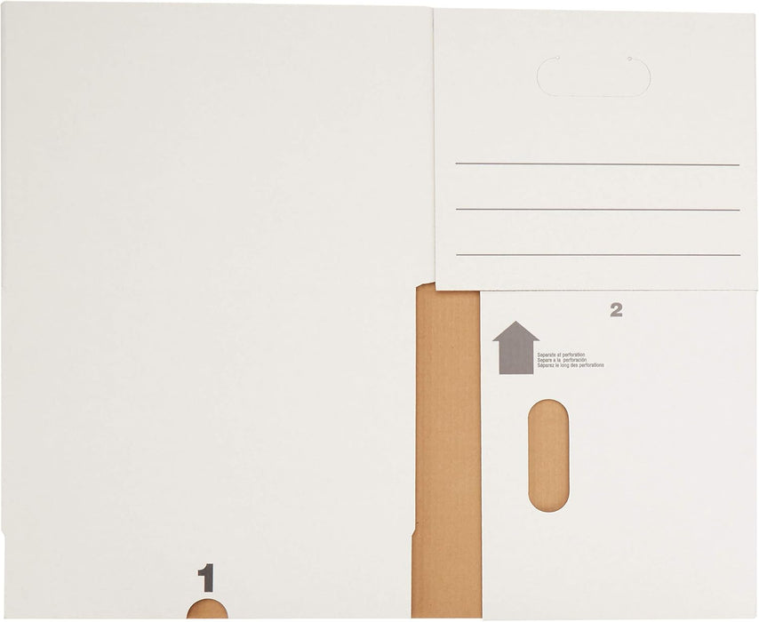 Storage/Filing Boxes with Lift-Off Lid, Letter/Legal Size, Collapsible, Tape-Free Assembly, White, 16.2" L x 12.5" W x 1