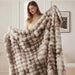 Soft Bubble Faux Fur Throw Blanket, 50"x60", Tie-dye Brown
