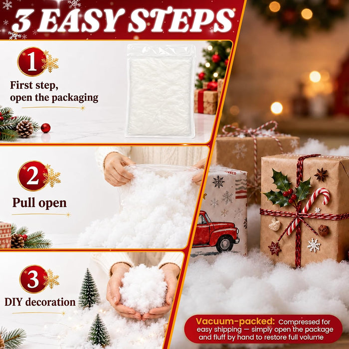 Christmas Decoration Fake Snow, Artificial White Clouds for Christmas Tree