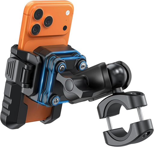 Motorcycle Phone Mount Anti-Theft, Camera-Friendly Bike Phone Holder
