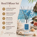 Reed Diffuser Set,3.38 fl oz (100 ml) - Ocean Mist&Sea Salt Oil Diffusers with 8 Reed Sticks,Home Fragrance Reed Diffuser for Bathroom Shelf Decor