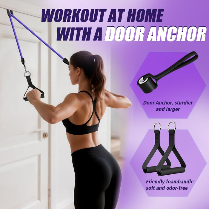 Resistance Bands with Handles, 150 lb Exercise Bands Set
