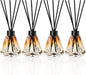 Reed Diffuser Set - 4 Empty Bottles with 20 Sticks, Delicate Gold Leaf Decor, Glass Fragrance Diffuser with Lids for Hom