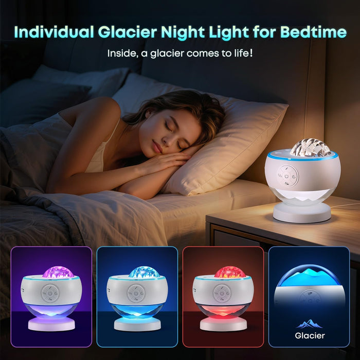 LED Aurora Star Galaxy Projector Sound Machine NightLight Bluetooth Speaker