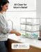 4 Pack Small Clear Stackable Storage Drawers, Fits Narrow Spaces