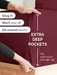 Extra Deep Twin Sheet Set - 4 Piece Breathable & Cooling Sheets - Burgundy