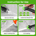 5 in 1 Caulking Tool Silicone Caulking Grout Removal Sealant Finishing Tool with Stainless Steel Head, 6 Replaceable Pad