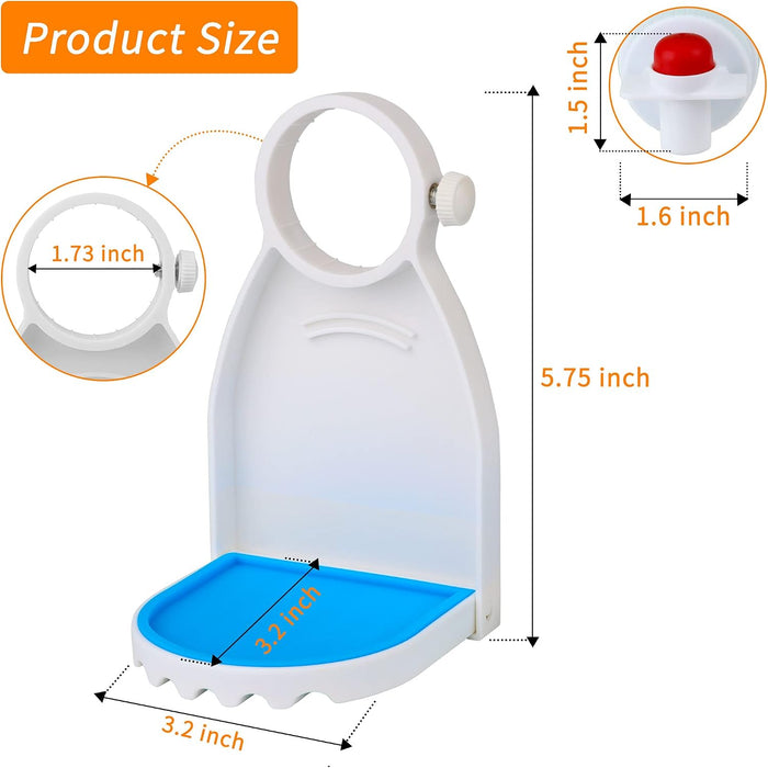 2 Pack Laundry Detergent Cup Holder Fabric Softener Drip Cup Holders Drip Catcher Tray with Fixing Screw Detergent Drip Catcher and Drip Tray Removable Silicone Pad