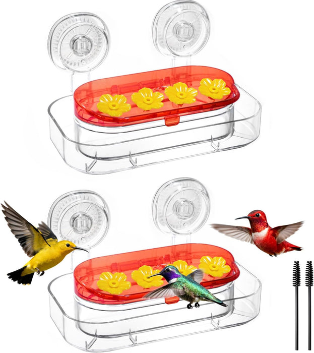2 Pack Window Hummingbird Feeder