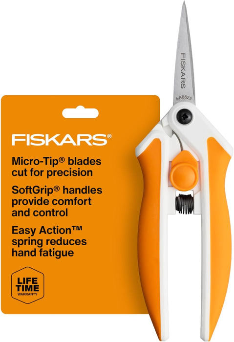 Fiskars 6" Easy Action Micro-Tip Scissors, Sewing, Arts & Crafts Tools