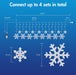 Christmas Snowflake Lights - 13ft 192LED Snowflake Icicle Lights with 16 Drops, 12 Modes and Timer, IP65 Waterproof Connectable Christmas Light for House Eave Window Indoor Outdoor Decoration