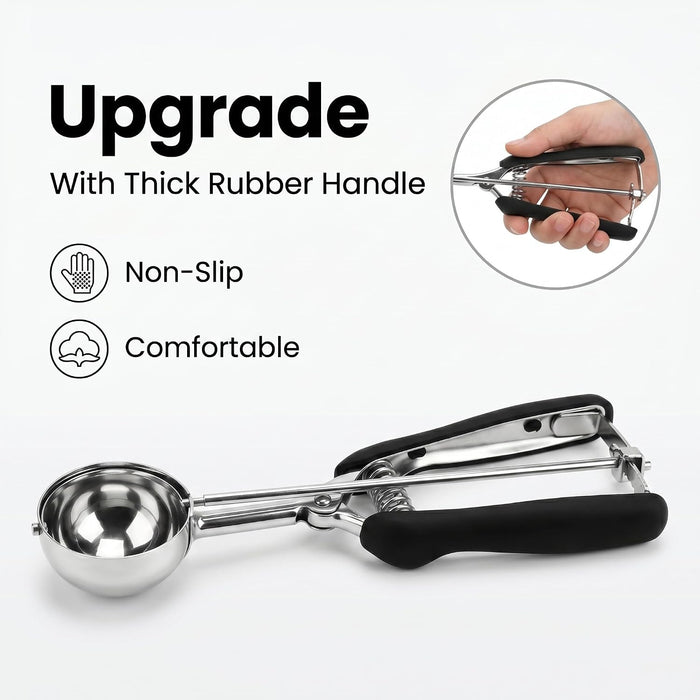 Cookie Scoop Set, 3Pcs Ice Cream Scoop, Cookie Scoops for Baking Set of 3, 18/8 Stainless Steel Cookie Scooper for Bakin