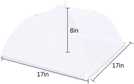 4 Pack Mesh Food Covers 17 inch, Large and Tall Food Covers, Pop-Up Mesh Food Covers Tent Umbrella for BBQs, Outdoors, S