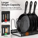 Expandable Pot Pan Lid Organizers inside Cabinet, 10 Divider-Black