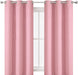 Baby Pink Blackout Curtains/42 x 63 Inch/Set of Two Panels Grommet Bedroom Curtains