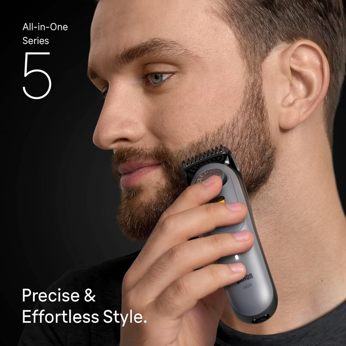 Series 5 All-in-One Beard & Body Grooming Kit for Men, Cordless Trimmer, Hair Clippers & Shaver for Face, Hair & Body wi