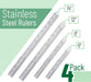 - Metal Straight Edge Ruler, 4 pcs, 6", 8", 12", 14"