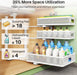 Under Sink Organizer, 2-Pack 3-Tier Height Adjustable Thickened Metal Pull out Cabinet Organizer Shelf, Slide out Storag