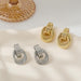 Chunky Knot Gold Earrings Women Statement Drop Dangle Earrings
